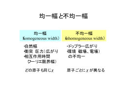 均一幅と不均一幅