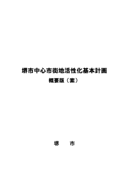 堺市中心市街地活性化基本計画（案）概要版（PDF：544KB）