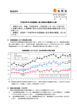 平成26年中の危険物に係る事故の概要の公表