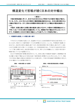 構造変化で苦戦が続く日本の対中輸出