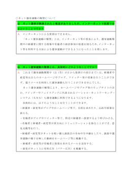 ネット選挙運動の解禁について（PDF：144KB）
