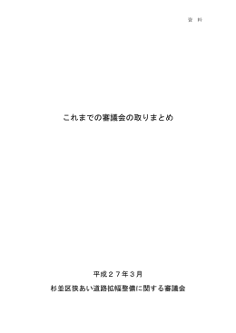 これまでの審議会の取りまとめ