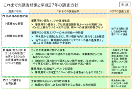 これまでの調査結果と平成27年の調査方針（2328KB）