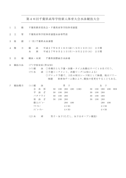 第46回千葉県高等学校新人水泳競技大会
