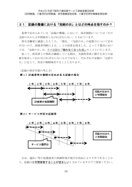 21．記録の整備における「完結の日」とはどの時点を指すのか？