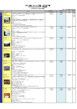 タヒチ島・モーレア島・ボラボラ島 オプショナルツアー料金表