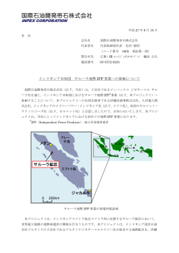 インドネシア共和国 サルーラ地熱 IPP 事業への