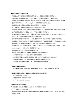 特にご注意いただきたい事項 ・本商品は、お申込みまたはご - B