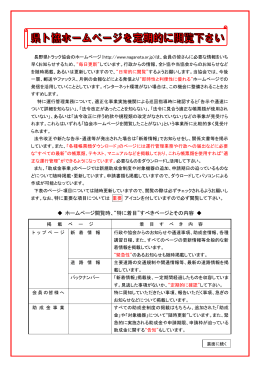 ホームページ閲覧時、&ldquo;特に着目&rdquo;すべきページとその