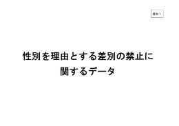 性別を理由とする差別の禁止に 関するデータ
