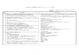 「大型店の24時間営業」に関するパブリックコメントと回答