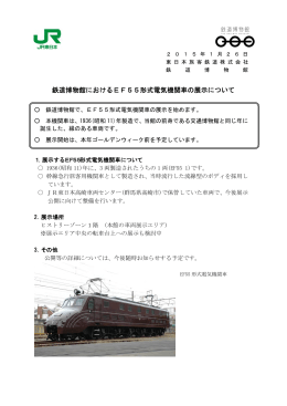 鉄道博物館におけるEF55形式電気機関車の展示について