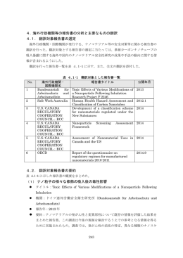 4. 海外行政機関等の報告書の分析と主要なものの翻訳 4.1