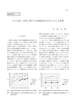 夫の出産・育児に関する休暇取得が出生に与える影響