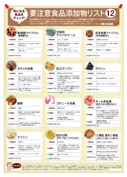 要注意食品添加物リスト