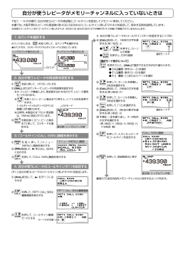 自分が使うレピータがメモリーチャンネルに入っていないときは