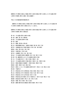 国際的な子の奪取の民事上の側面に関する条約の実施