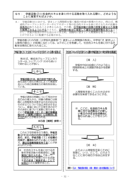 学級活動(2) に社会的スキルを身に付ける活動を取り入れる際に