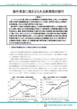 海外資金に揺さぶられる新興国の銀行