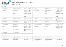 多言語例文集: ビジネス | メール (英語