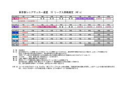 入替え戦情報 - 東京都シニアサッカー連盟