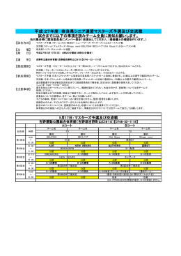 平成 27年度 奈良県シニア連盟マスターズ予選及び交流戦