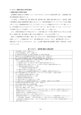 393 7-10-3 重要な種及び群落(植物) 1)重要な種及び群落の選定 現地