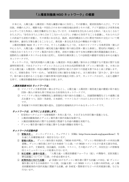 「人種差別撤廃 NGO ネットワーク」の概要