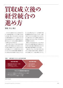 買収成立後の 経営統合の 進め方 - Strategy