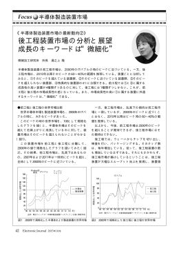 後工程装置市場の分析と展望 成長のキーワードは&ldquo;微細化&rdquo;
