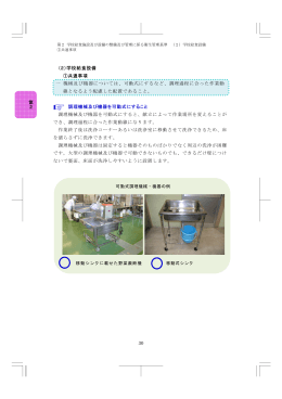 30 第2 （2）学校給食設備 ①共通事項 一 機械及び機器については
