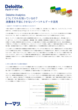 Deloitte Analytics どうしてそれを知っているの？ 消費者を不安に