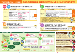 当JAの産直店舗& 事業の利用でポイントがどんどん