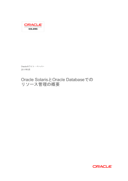 Oracle SolarisとOracle Databaseでのリソース管理の概要