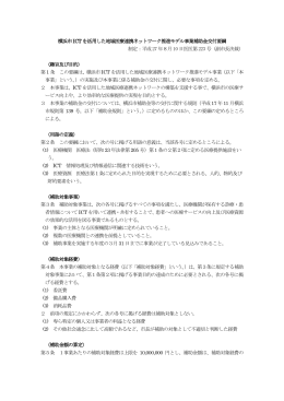 横浜市ICT を活用した地域医療連携ネットワーク推進モデル事業補助金