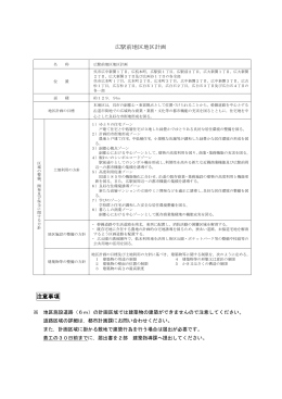 広駅前地区地区計画 注意事項