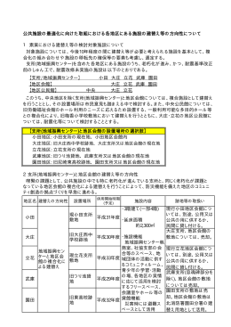 各地区にある施設の建替え等の方向性について（PDF 7.2 KB）