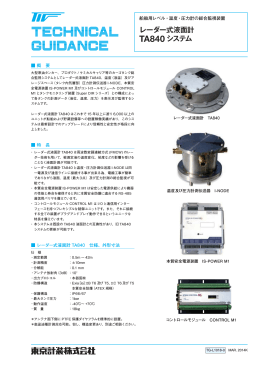 レーダー式液面計 TA840システム