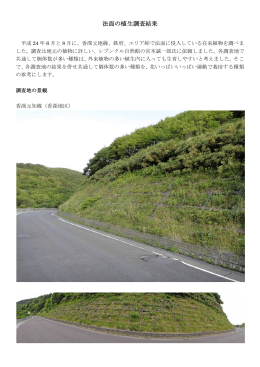 法面の植生調査結果