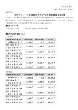 『実力がつく！ 年金相談員のための年金計算練習帳』改正追補