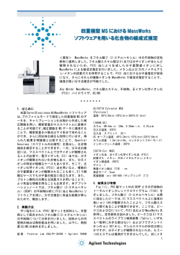 四重極型 MS における MassWorks ソフトウェアを用いる化合物の組成式