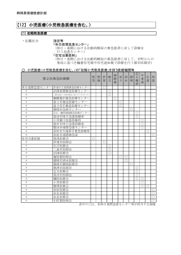 【12】 小児医療（小児救急医療を含む。）