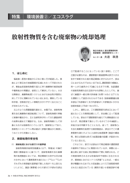 放射性物質を含む廃棄物の焼却処理