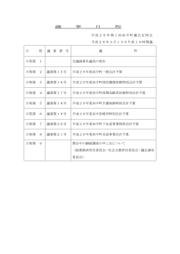 平成26年第1回定例会6日目(3月13日