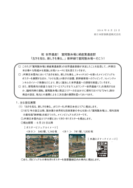 祝 世界遺産！ 富岡製糸場と絹産業遺産群「古きを知る