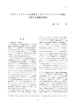 プロジェクトチームを対象としたチームとメンバーの適応