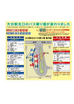 大分駅北口のバス乗り場が変わりました