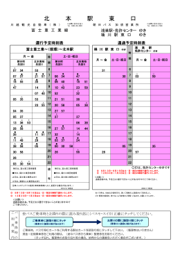 北本駅東口→富士重工業・工業団地循環