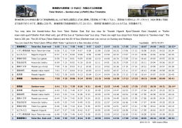 東海駅から原研前（J-PARC）    のバスの時刻表 Tokai Station
