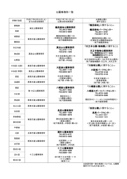 公園事務所一覧